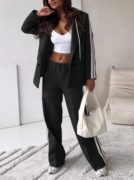 By Belle - Casual Blazer Two-Piece Set