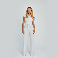 By Belle - Sleeveless Wide-Leg Jumpsuit