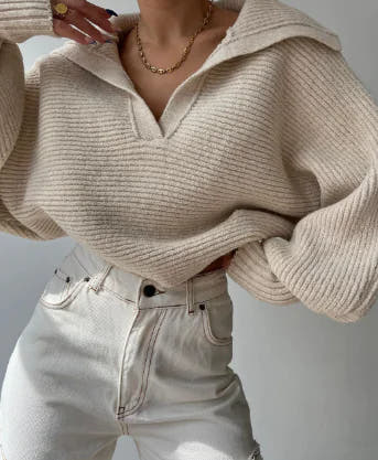 By Belle- Turtleneck Zip Sweater